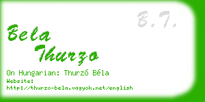 bela thurzo business card